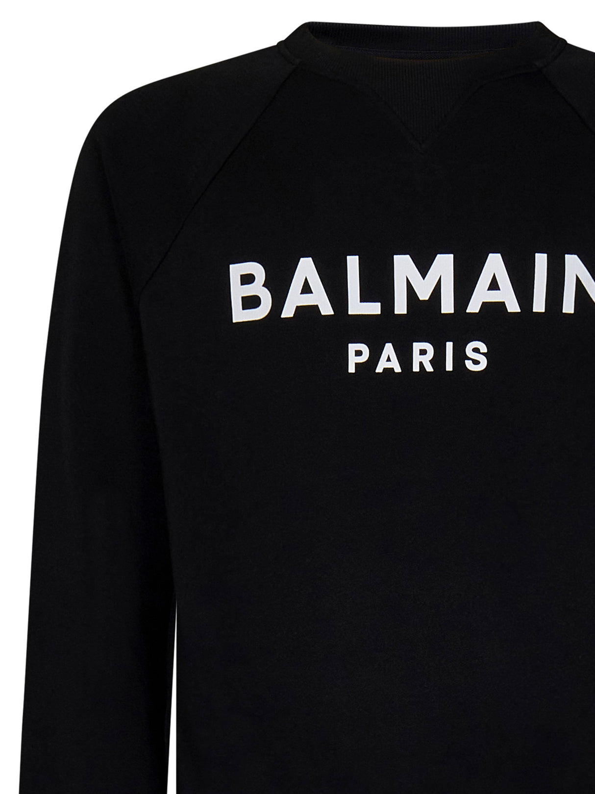 BALMAIN Organic Cotton Crewneck Sweatshirt for Men