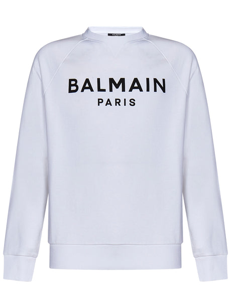 BALMAIN Organic Cotton Sweatshirt for Men