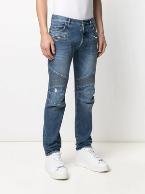 BALMAIN Tapered Mini Jeans