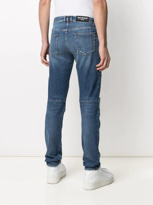 BALMAIN Tapered Mini Jeans