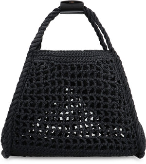 MAX MARA Mini Raffia Handbag with Open Compartment