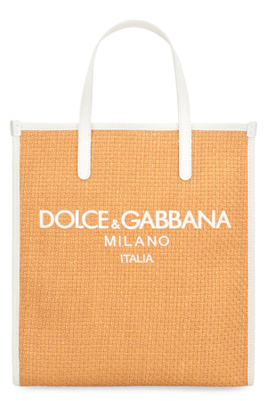 DOLCE & GABBANA Beige Woven Raffia Tote Handbag for Women - SS24 Collection