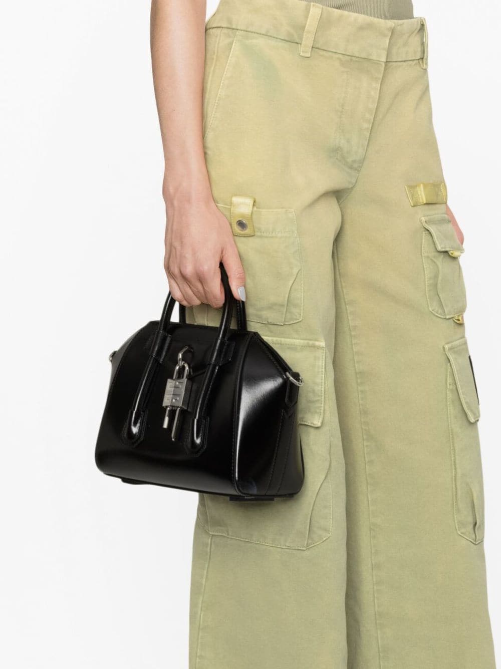 GIVENCHY Mini Leather Handbag with Padlock Detail