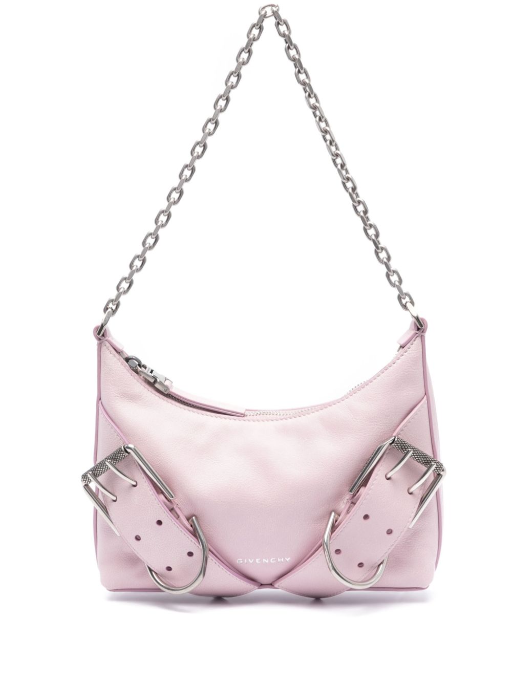 GIVENCHY Leather Shoulder Handbag with Chain-Link Strap