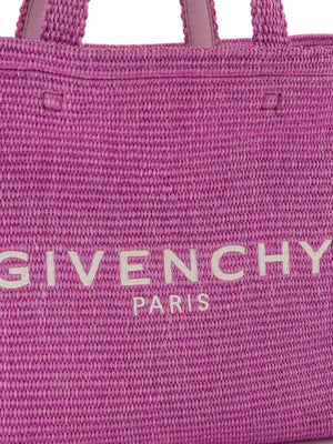 GIVENCHY Medium Woven Raffia Tote Handbag