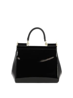 DOLCE & GABBANA Medium Shiny Leather Handbag