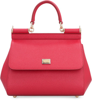 DOLCE & GABBANA Mini Leather Handbag with Flip-Lock Closure