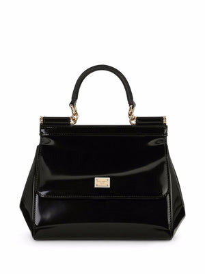 DOLCE & GABBANA Medium Shiny Leather Handbag