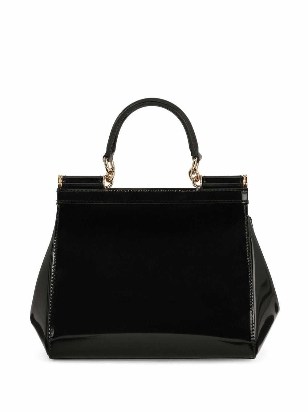 DOLCE & GABBANA Medium Shiny Leather Handbag