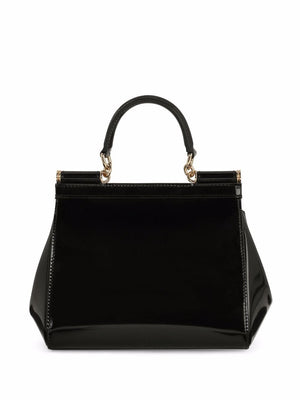 DOLCE & GABBANA Medium Shiny Leather Handbag