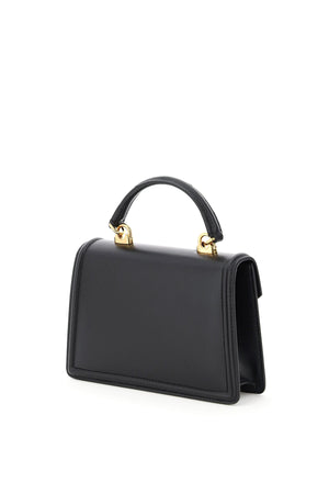 DOLCE & GABBANA Mini Leather Handbag with Pearl Embellishments