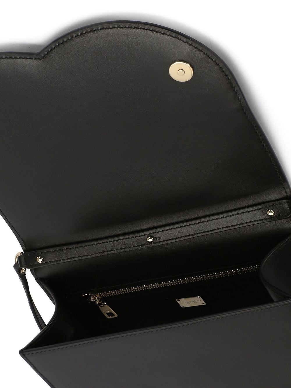 DOLCE & GABBANA Classic Black Leather Handbag with Logo