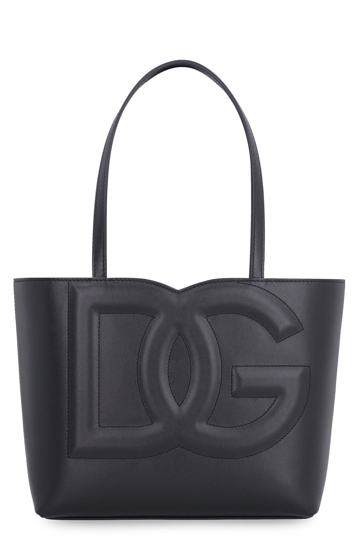 DOLCE & GABBANA Logo Leather Mini Tote Handbag