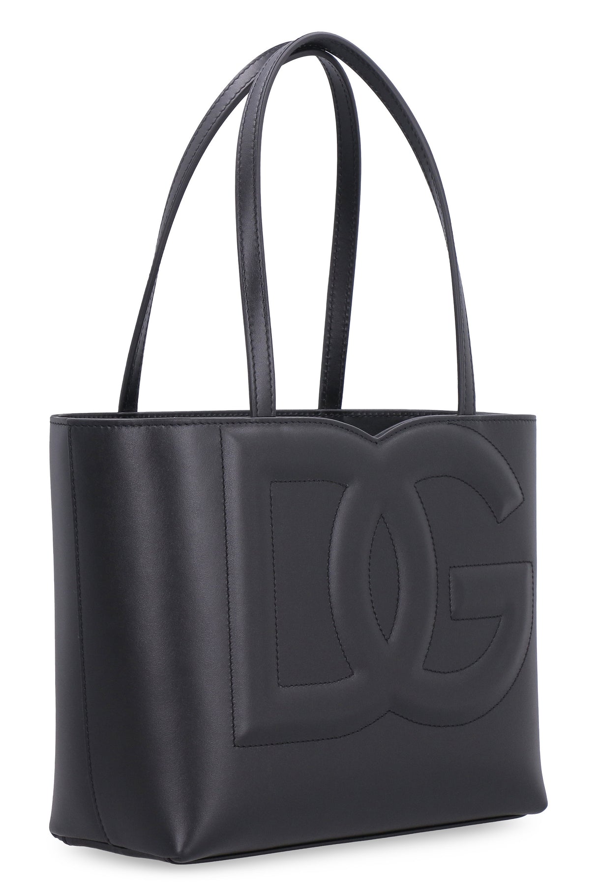 DOLCE & GABBANA Logo Leather Mini Tote Handbag