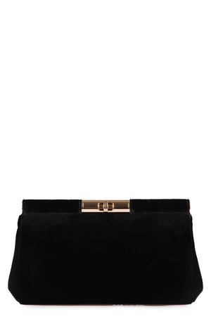 DOLCE & GABBANA Marlene Mini Velvet Clutch Handbag