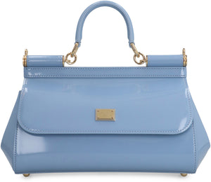 DOLCE & GABBANA Sicily Mini Patent Leather Handbag