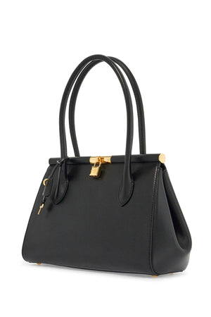 DOLCE & GABBANA Calfskin Handbag with Snap Closure