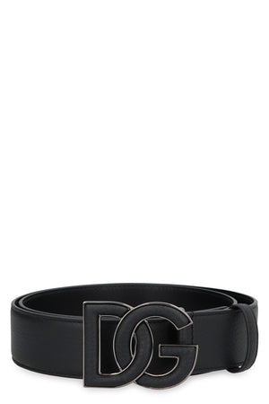 DOLCE & GABBANA 100% Leather Belt with Buckle - 4 cm Height