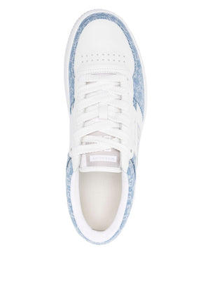 GIVENCHY Low Top Lace Up Denim Monogram Sneakers for Women