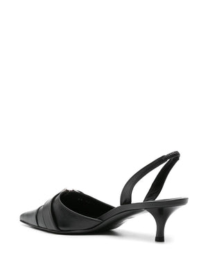 GIVENCHY Leather Slingback Pumps with Decorative Buckle Detail - 45mm