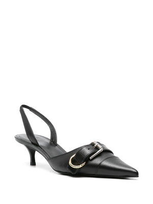 GIVENCHY Leather Slingback Pumps with Decorative Buckle Detail - 45mm