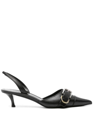 GIVENCHY Leather Slingback Pumps with Decorative Buckle Detail - 45mm