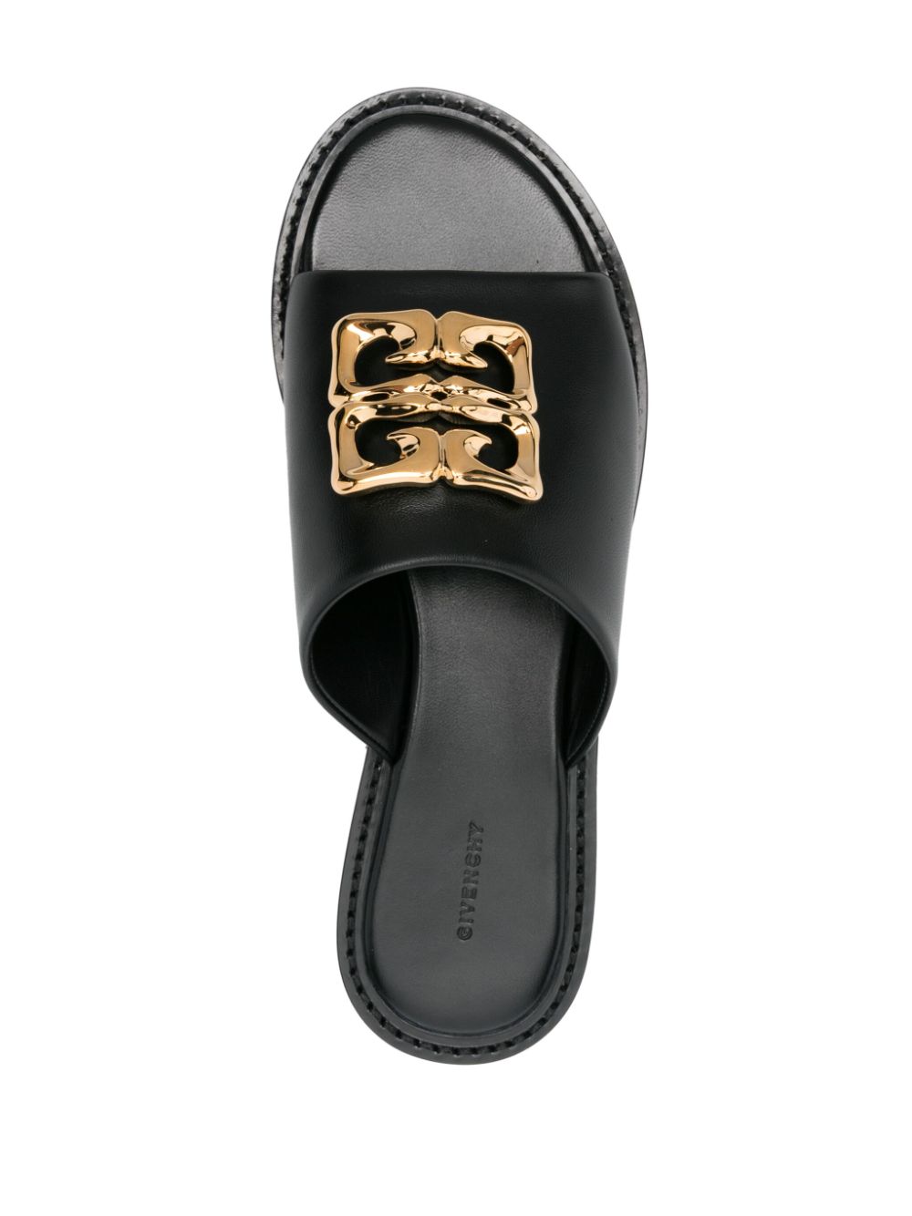 GIVENCHY Liquid Flat Sandals with Golden Logo