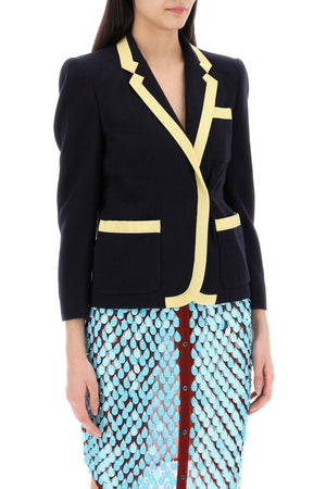 DRIES VAN NOTEN Shetland Fabric Mini Blazer