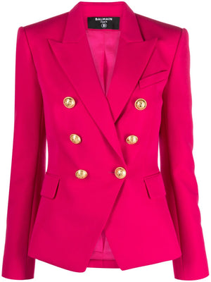 BALMAIN Six-Button Regular Fit Jacket - Size 36