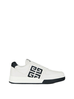 GIVENCHY Embossed 4G Logo White Low Top Trainers for Men