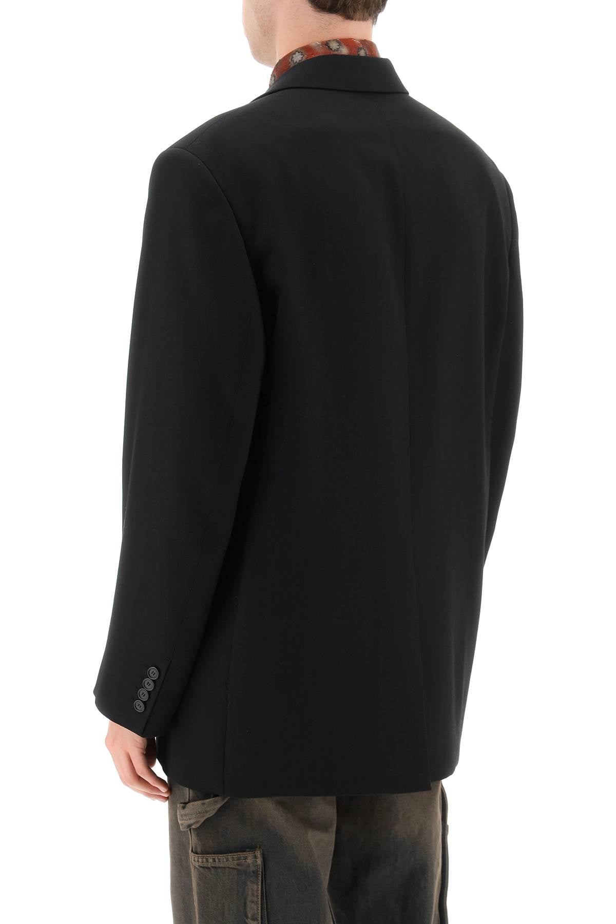 ACNE STUDIOS Men's Single-Breasted Jacket with Notched Lapels