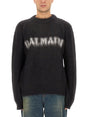 BALMAIN Retro Logo Pullover - Regular Fit, Size L