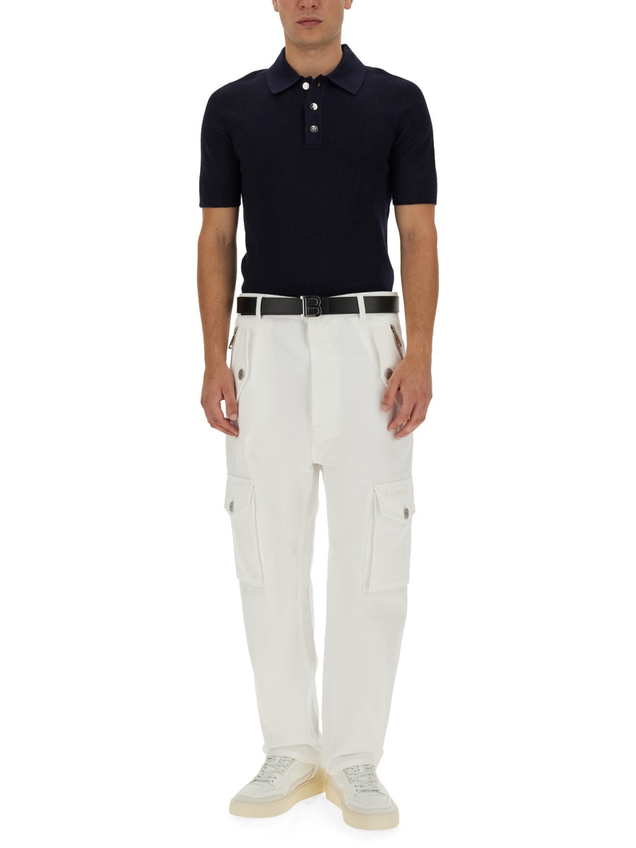 BALMAIN Regular Fit Cargo Pants - Size 50 IT