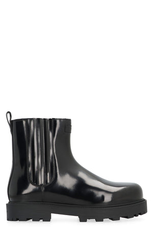 GIVENCHY Brushed Calfskin Leather Chelsea Boots