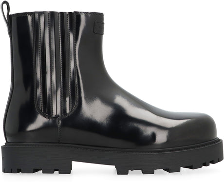 GIVENCHY Brushed Calfskin Leather Chelsea Boots