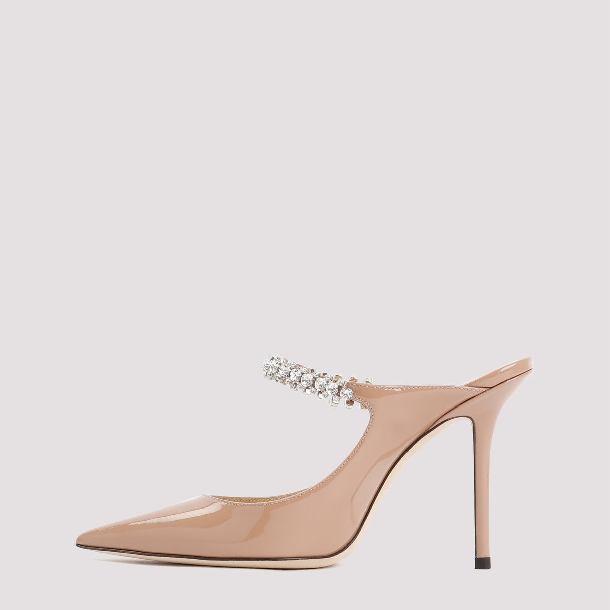 JIMMY CHOO Elegant 100 Flat with Crystal Detail