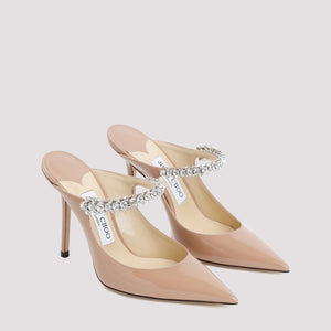 JIMMY CHOO Elegant 100 Flat with Crystal Detail