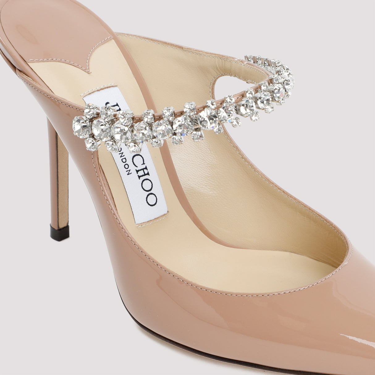 JIMMY CHOO Elegant 100 Flat with Crystal Detail