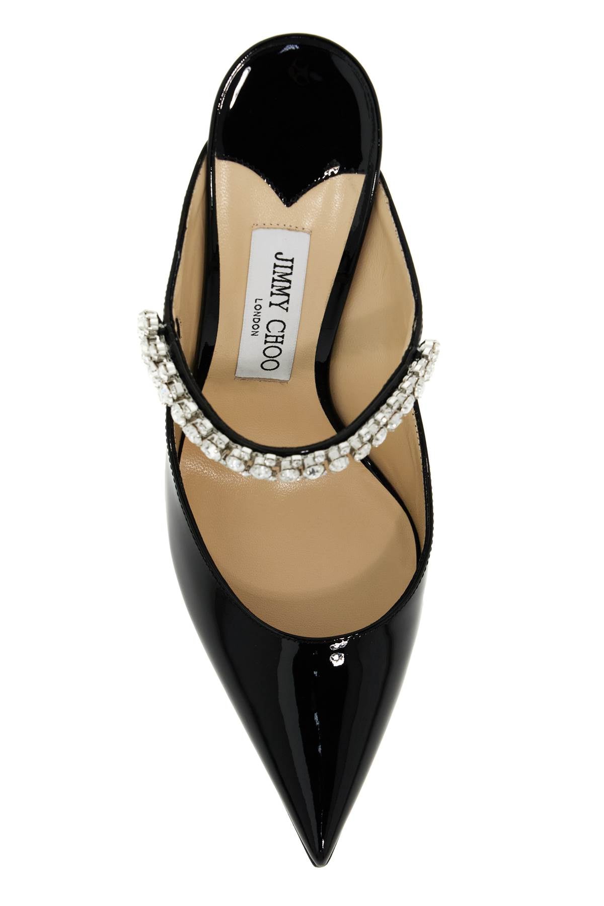 JIMMY CHOO Elegant 100 Flat with Crystal Detail