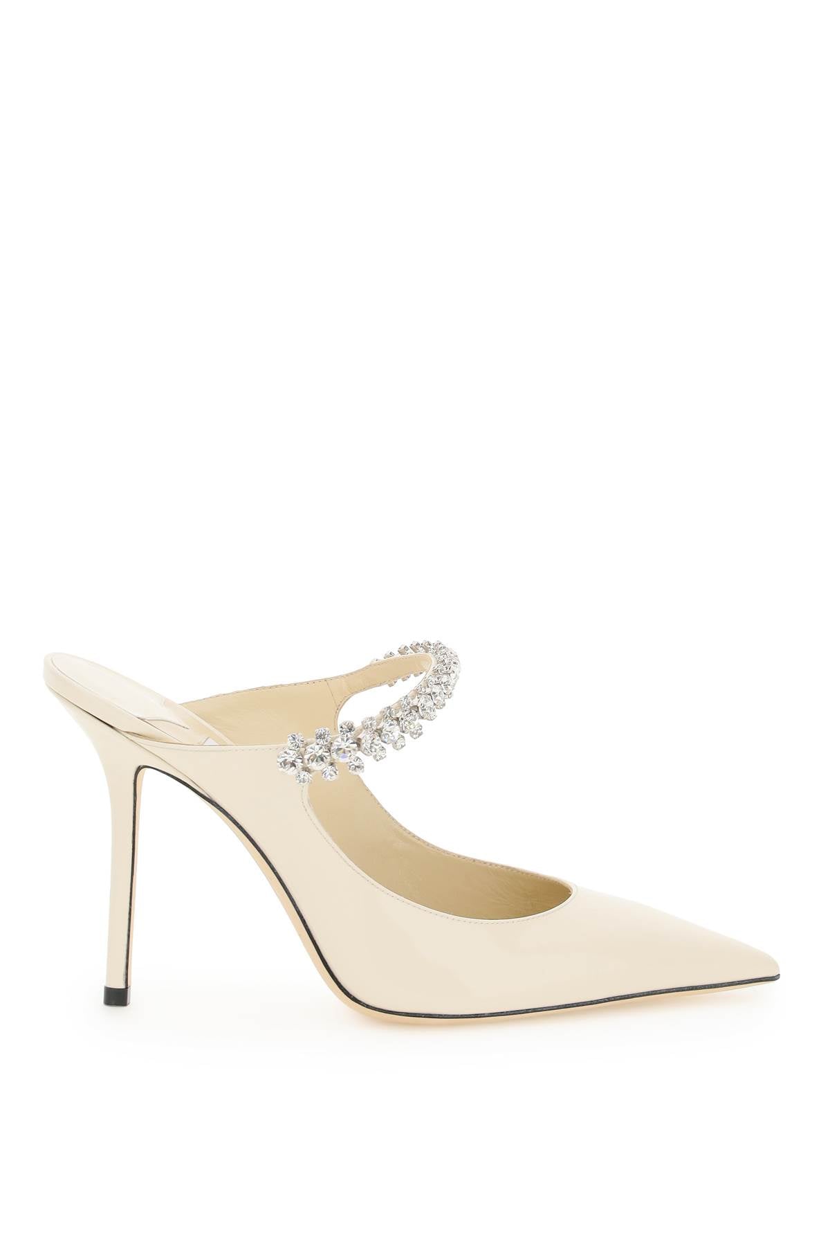 JIMMY CHOO Elegant 100 Flat with Crystal Detail