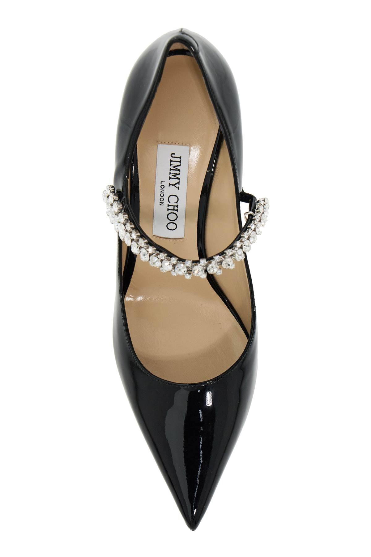 JIMMY CHOO Elegant Pointed Pumps 85 with Crystal Strap