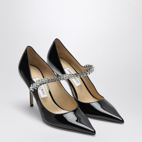 JIMMY CHOO Elegant Pointed Pumps 85 with Crystal Strap