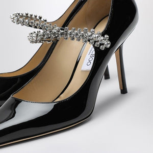 JIMMY CHOO Elegant Pointed Pumps 85 with Crystal Strap