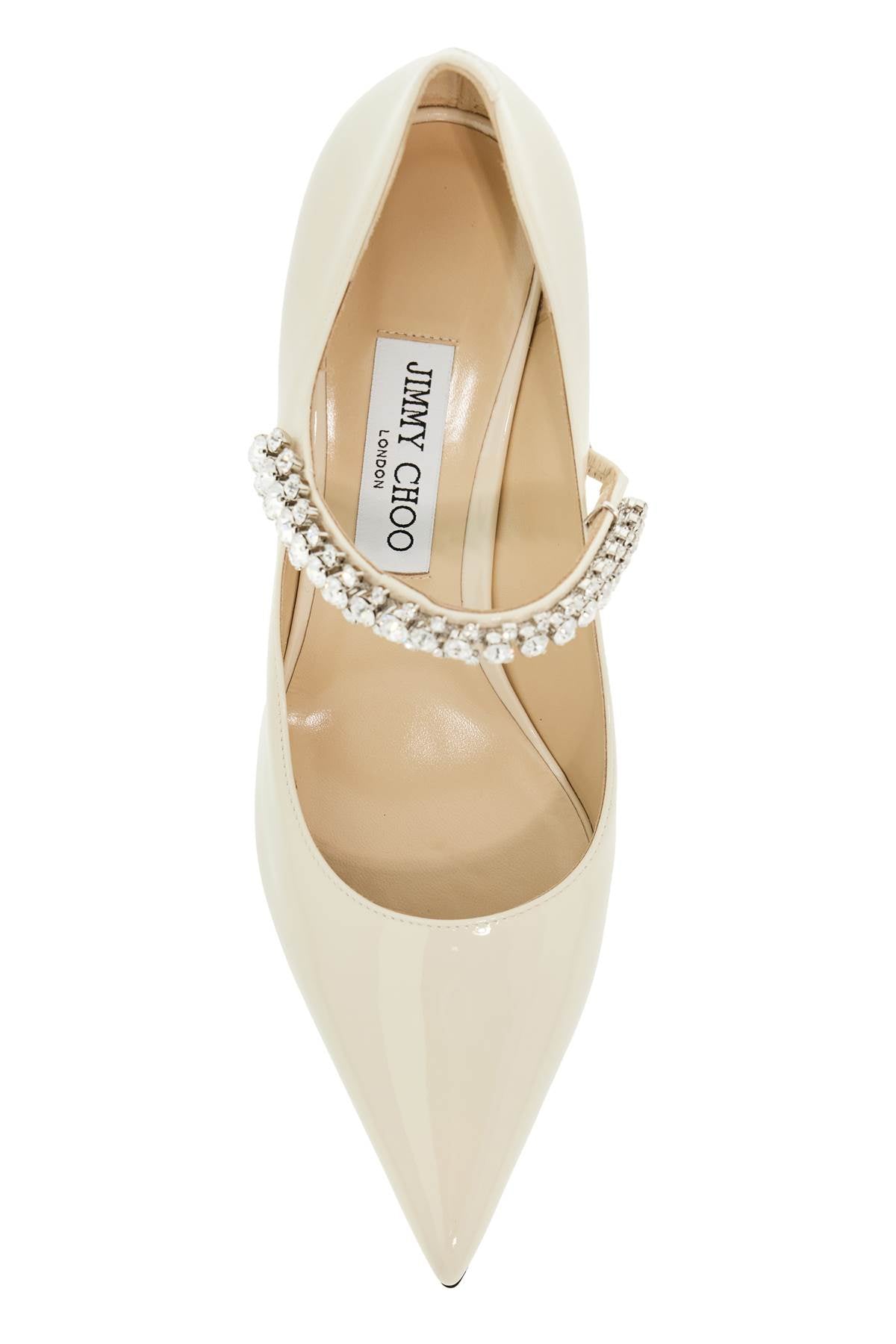 JIMMY CHOO Elegant Pointed Pumps 85 with Crystal Strap