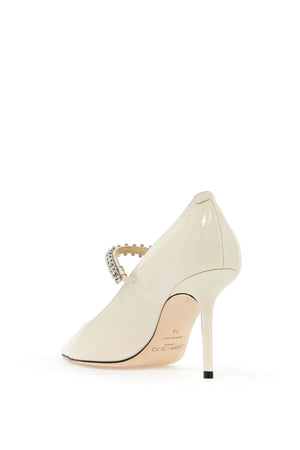 JIMMY CHOO Elegant Pointed Pumps 85 with Crystal Strap