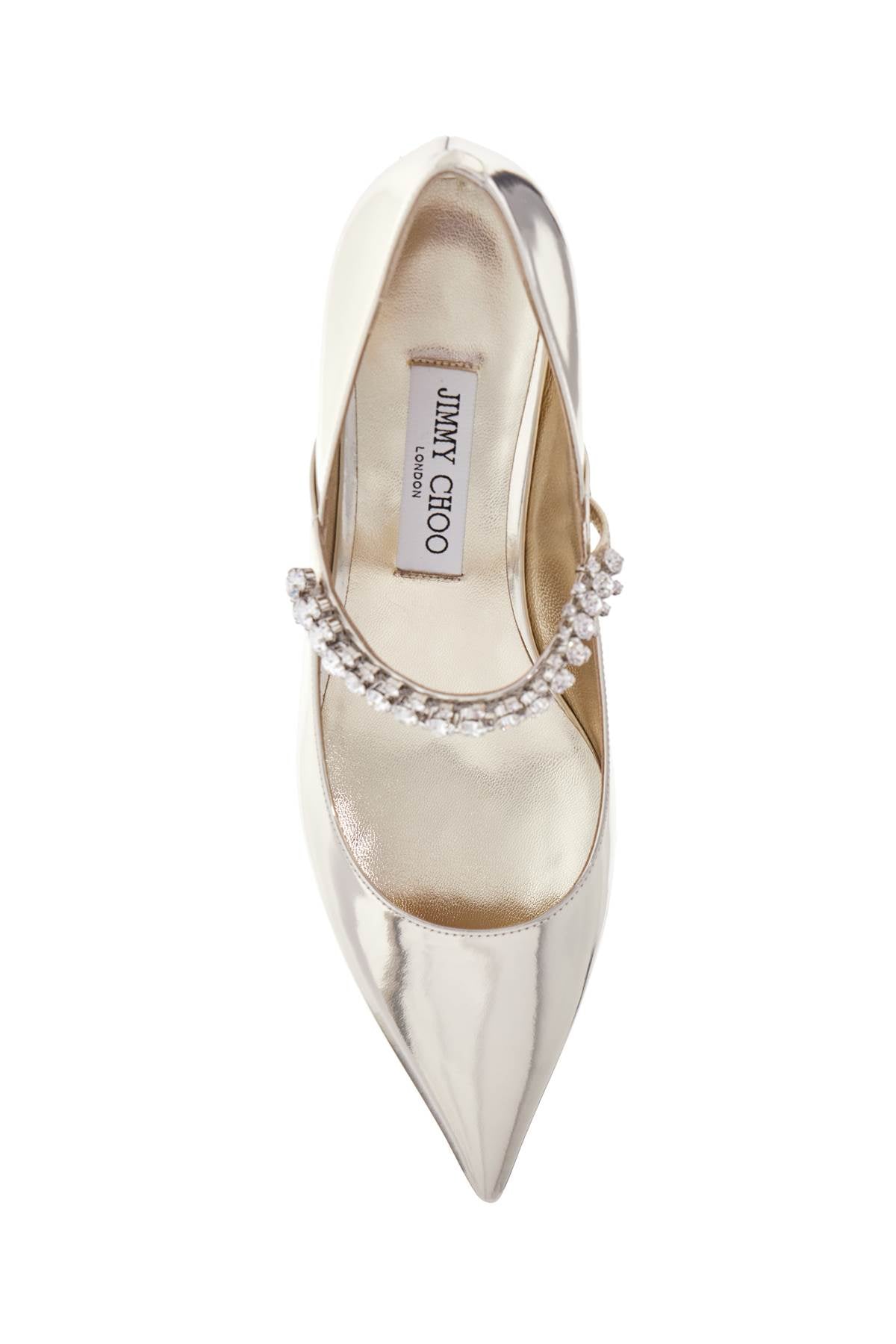 JIMMY CHOO Pointed Toe Flat with Crystal Strap