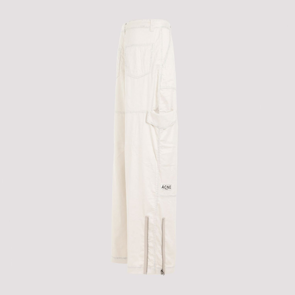 ACNE STUDIOS Microfiber Cargo Pants - Relaxed Fit for Men - Size IT 48