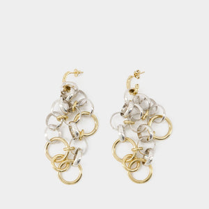 Gray Brass Dangle Earrings for Women's Fall/Winter 2024 Wardrobe by ISABEL MARANT