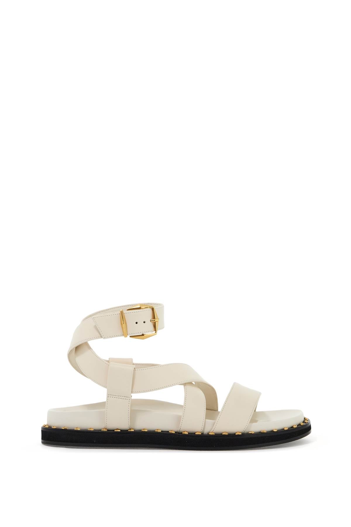 JIMMY CHOO Criss-Cross Strap Flat Sandals