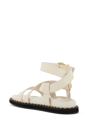 JIMMY CHOO Criss-Cross Strap Flat Sandals